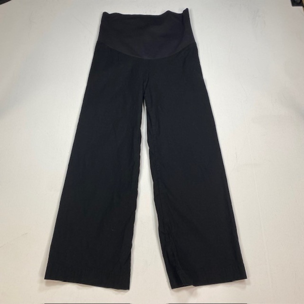 Maeve Anthropologie The Colette Wide Leg Pants Black High Rise Size 2M